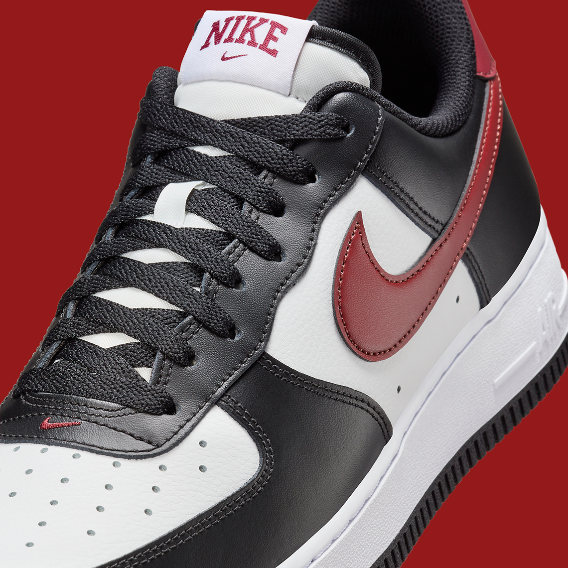 Nike Air Force 1 Low Varsity Black Red Fz4615 001 3