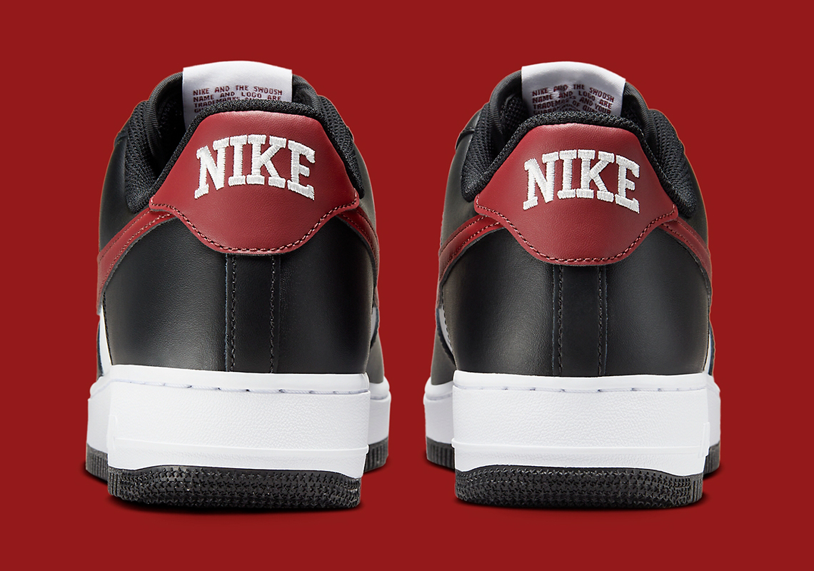 Nike Air Force 1 Low Varsity Black Red Fz4615 001 4