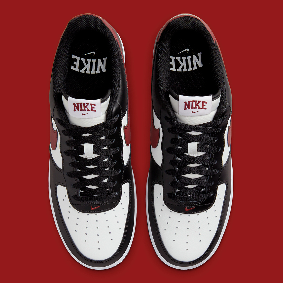 Nike Air Force 1 Low Varsity Black Red Fz4615 001 5