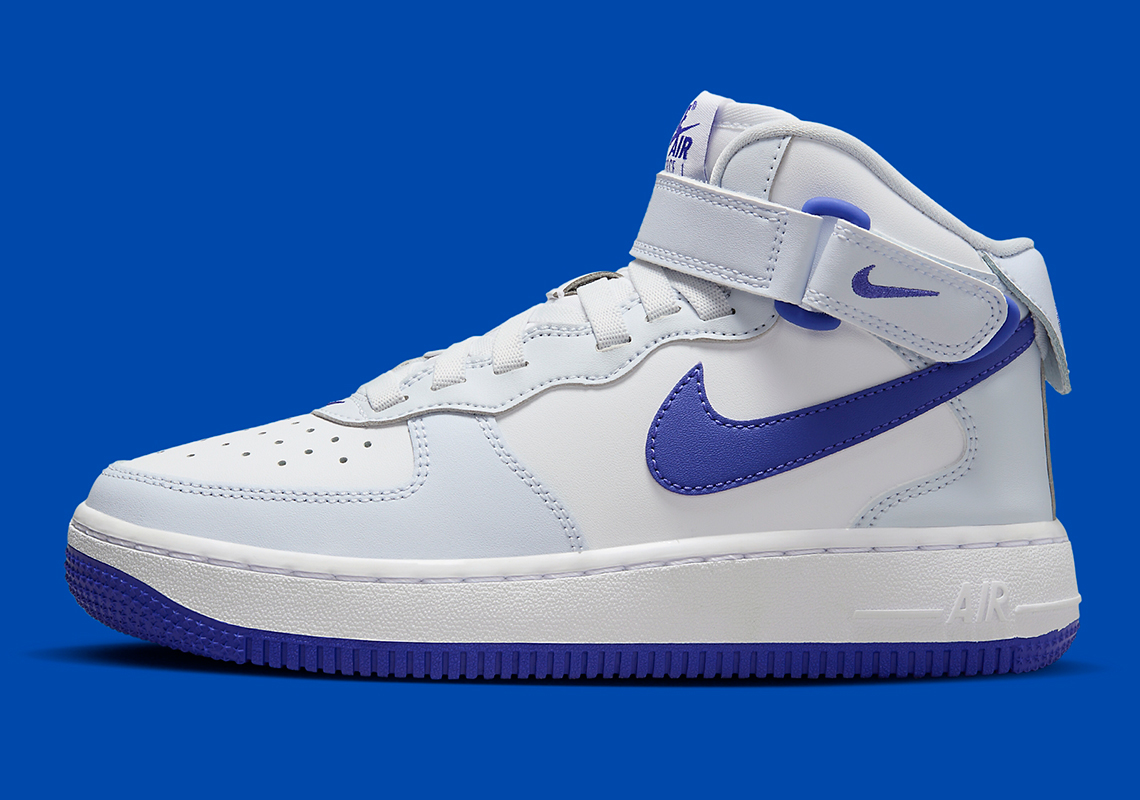 Nike Air Force 1 Mid Gs White Royal Blue Fn1193 001 10