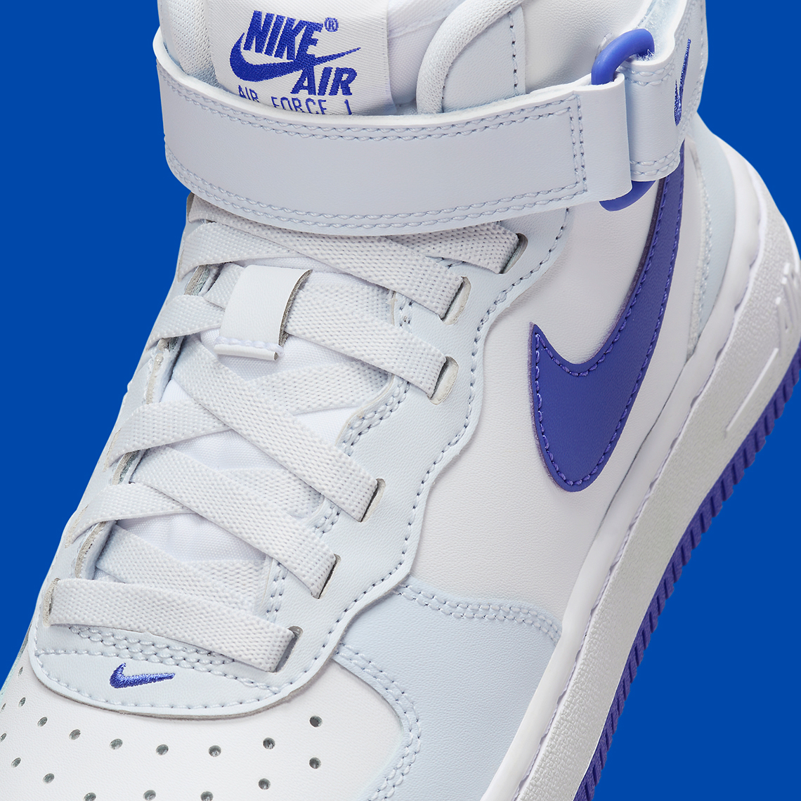 Nike Air Force 1 Mid Gs White Royal Blue Fn1193 001 9