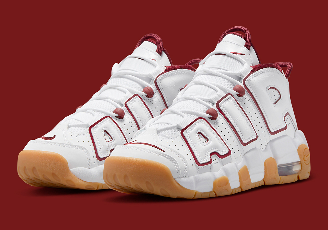 This Kid's Nike Air More Uptempo Kicks Back In "Team Red/Gum"