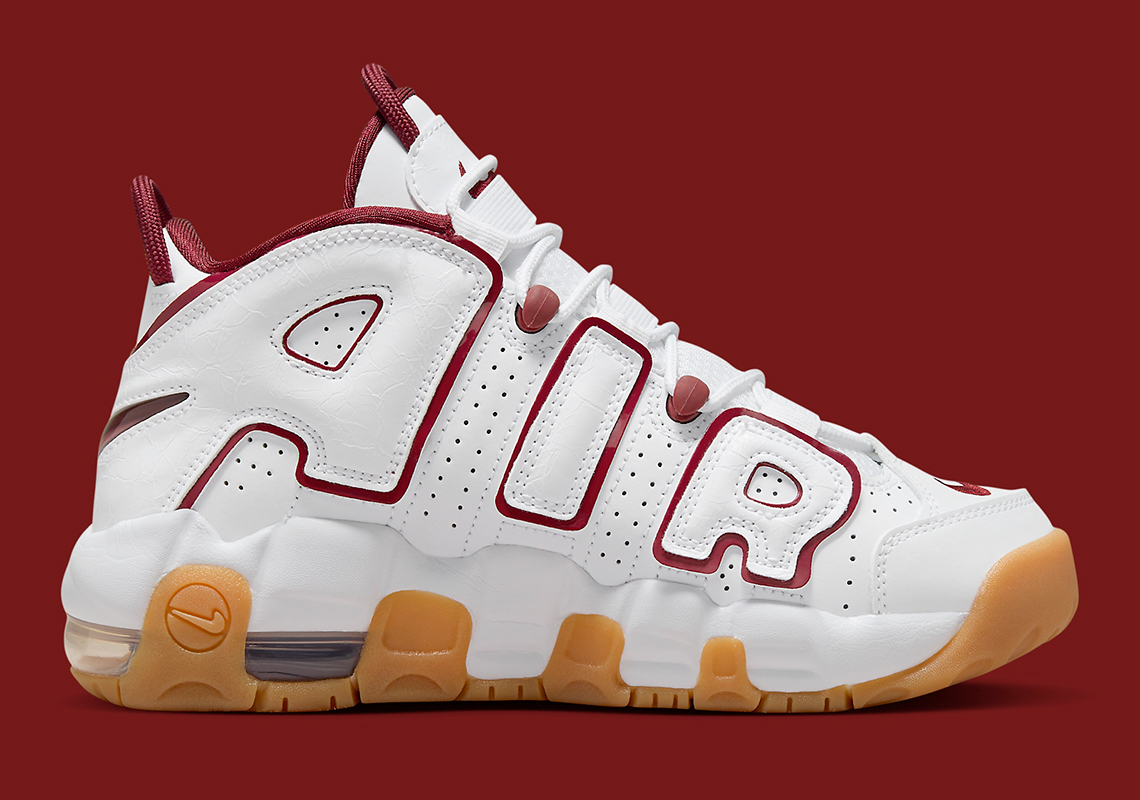 Nike Air More Uptempo Gs White Team Red Gum Fj2846 100 4