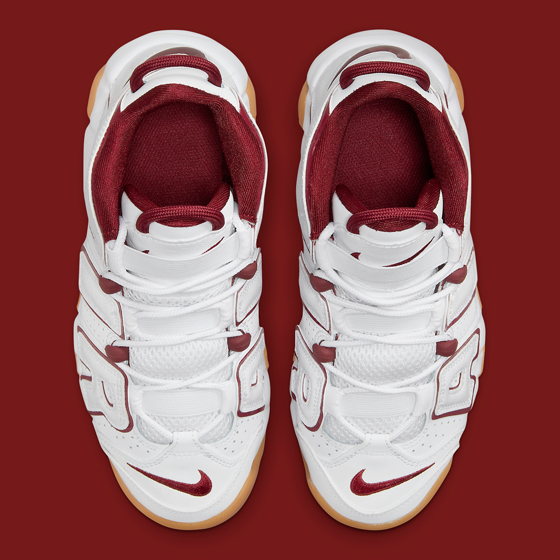 Nike Air More Uptempo Gs White Team Red Gum Fj2846 100 5