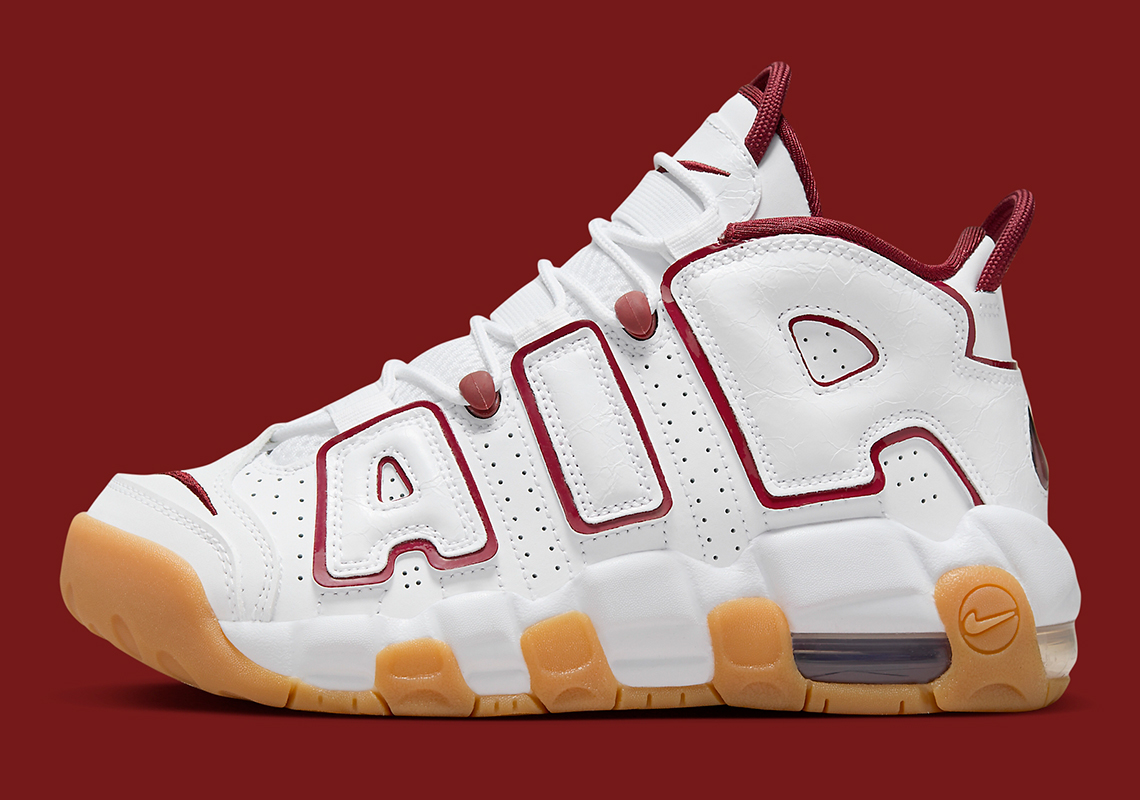 Nike Air More Uptempo Gs White Team Red Gum Fj2846 100 6