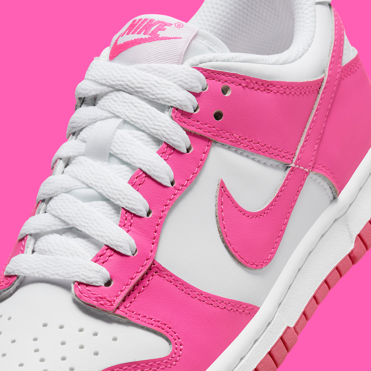 Nike Dunk Low Girls Pink Flash Fb9109 102 1