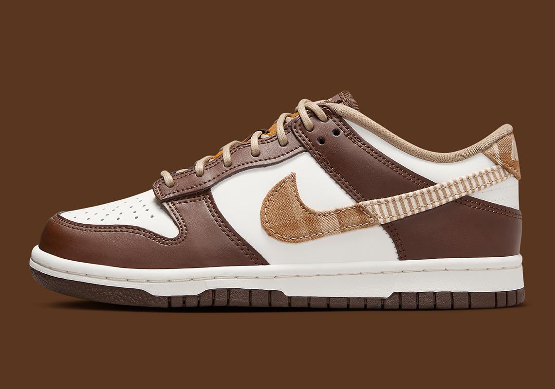 Nike Dunk Low Gs Brown Plaid Fv3653 191 5