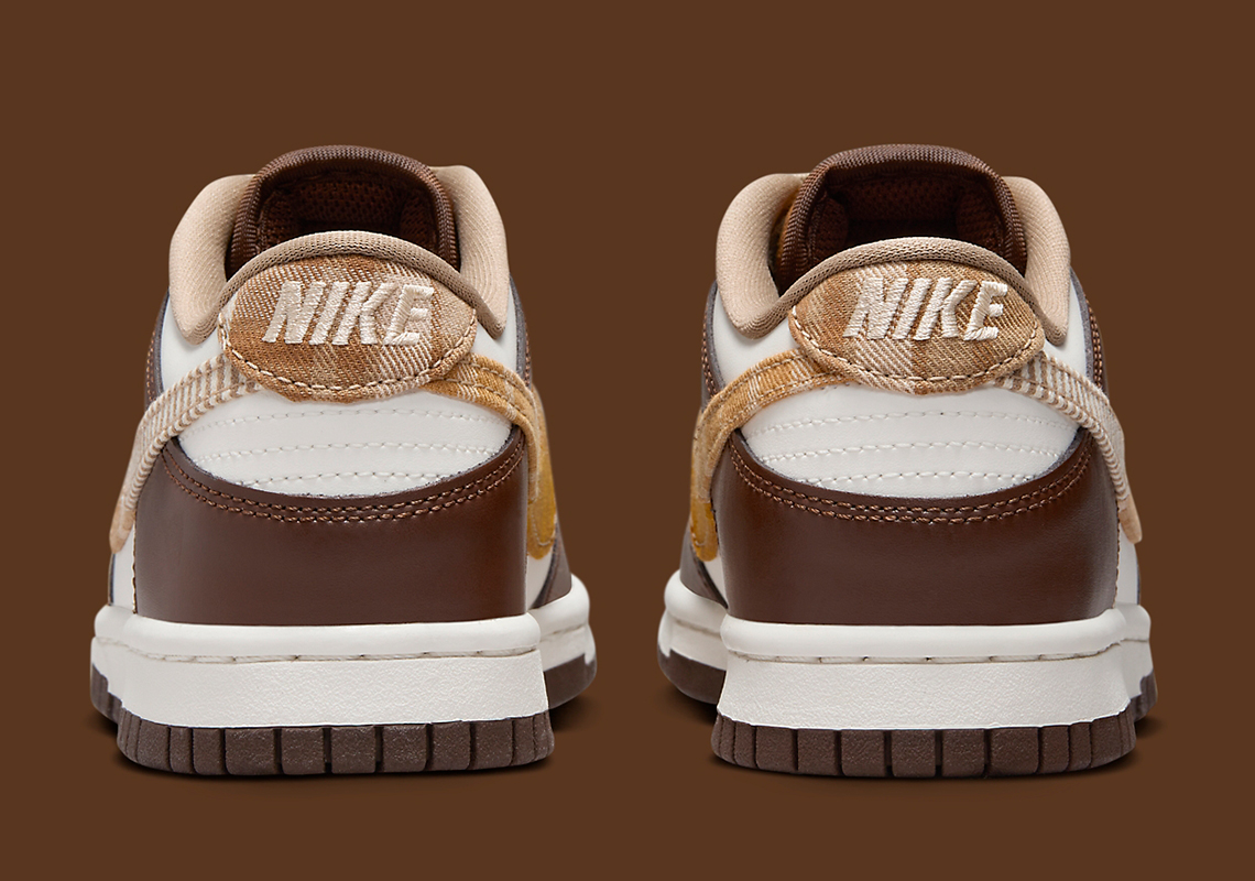 Nike Dunk Low Gs Brown Plaid Fv3653 191 6