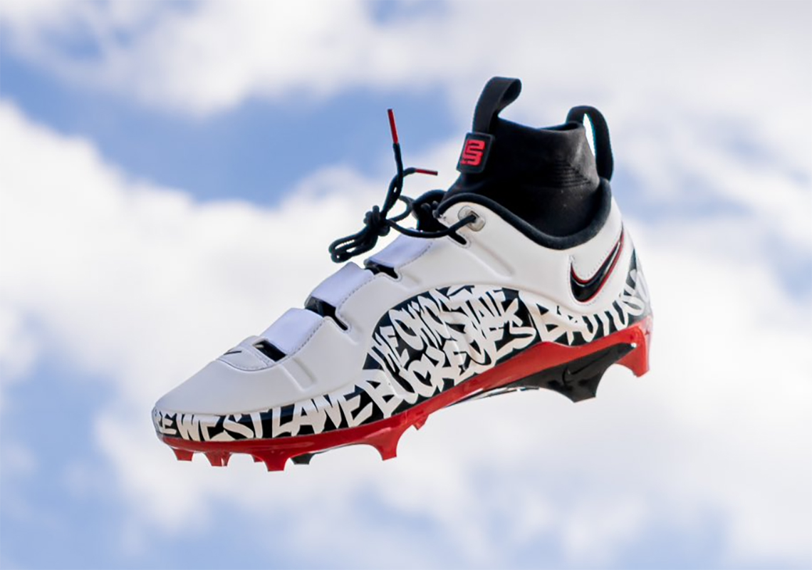 Nike Lebron 4 Graffiti Ohio State Buckeyes Pe Cleats 5