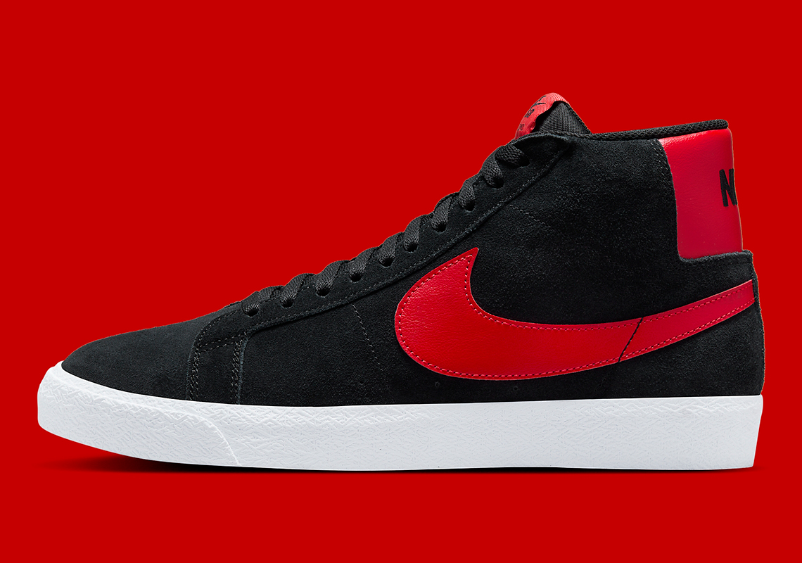 Nike Sb Blazer Mid Black Red Fd0731 002 8