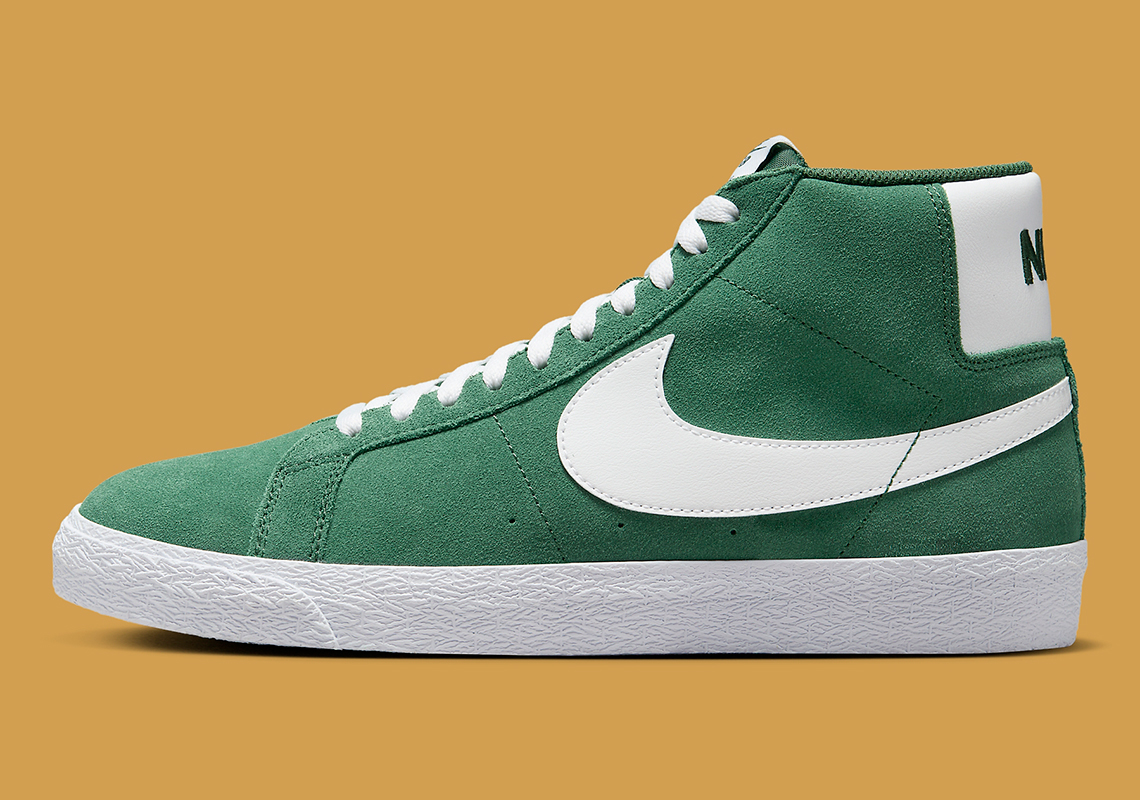 Nike Sb Blazer Mid Green Suede Fd0731 300 4