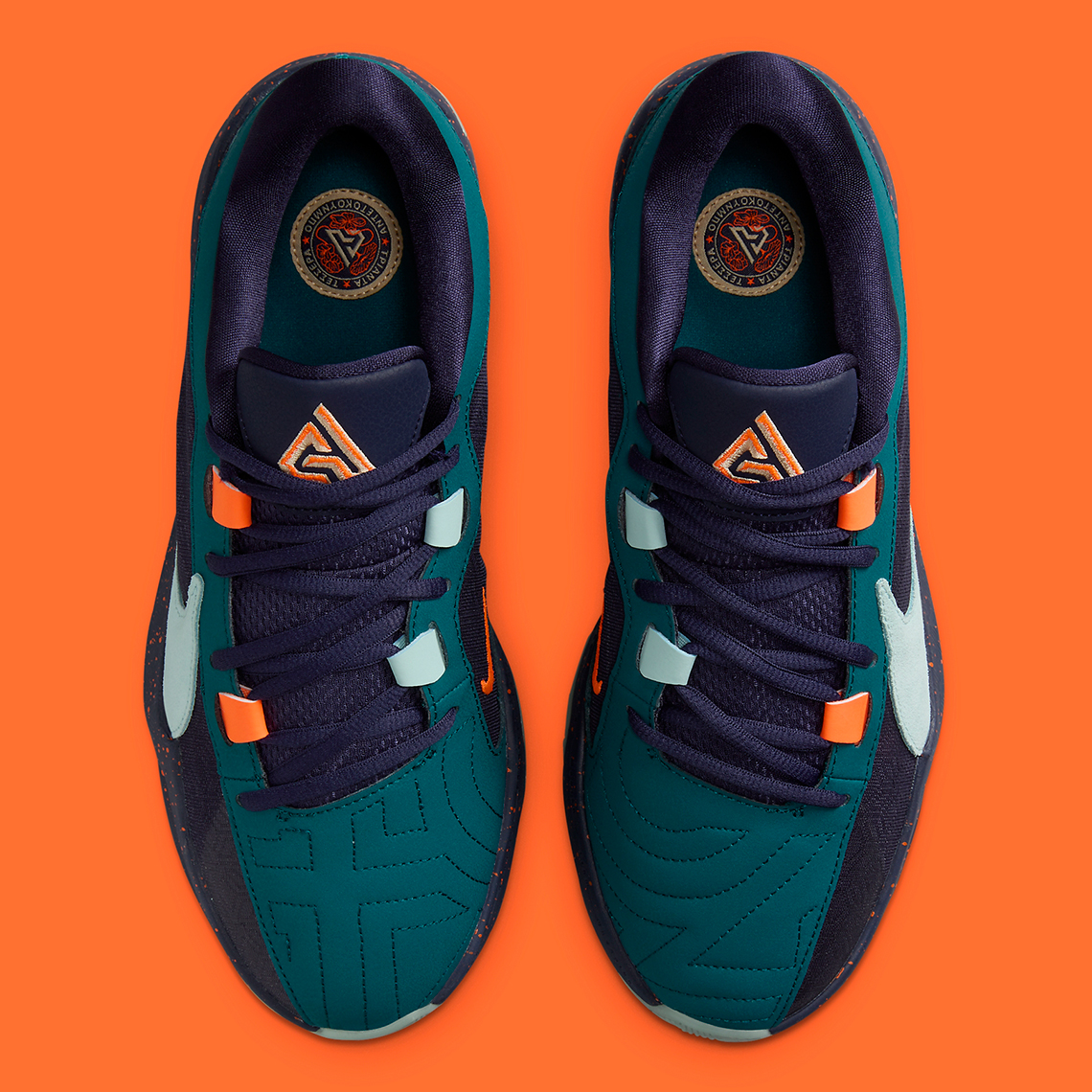 Nike Zoom Freak 5 Navy Teal Orange Dx4985 300 5