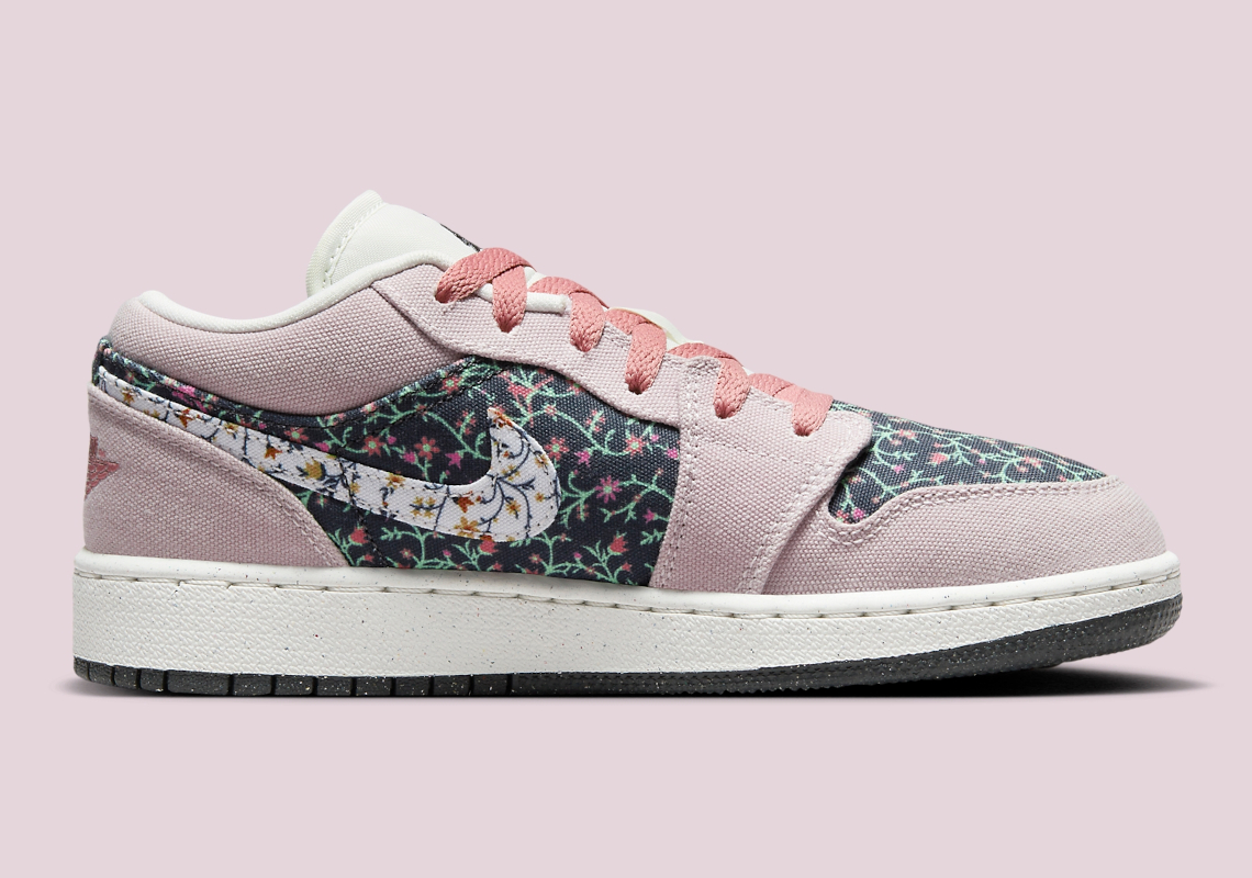 Kids Air Jordan 1 Low Floral Fj3445 001 1