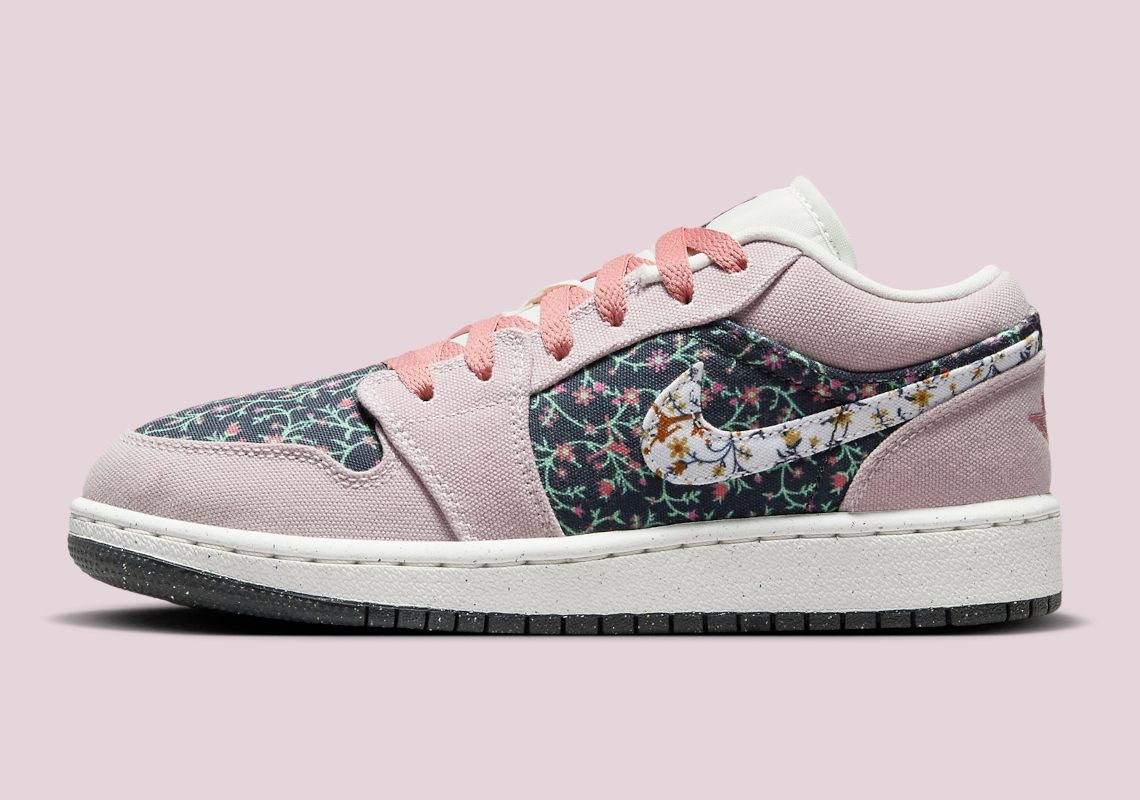 A Floral Pattern Blooms On This Kid’s Air Jordan 1 Low