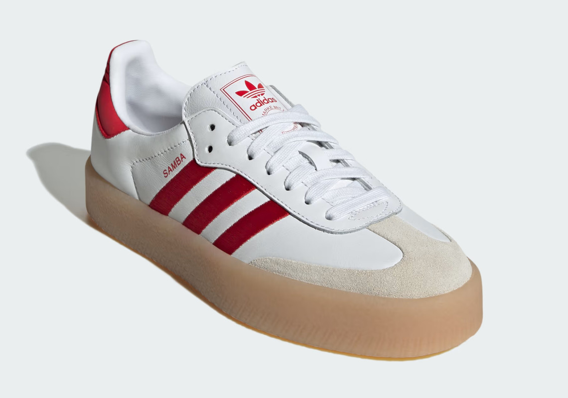 Adidas Sambae White Red Id0438 4