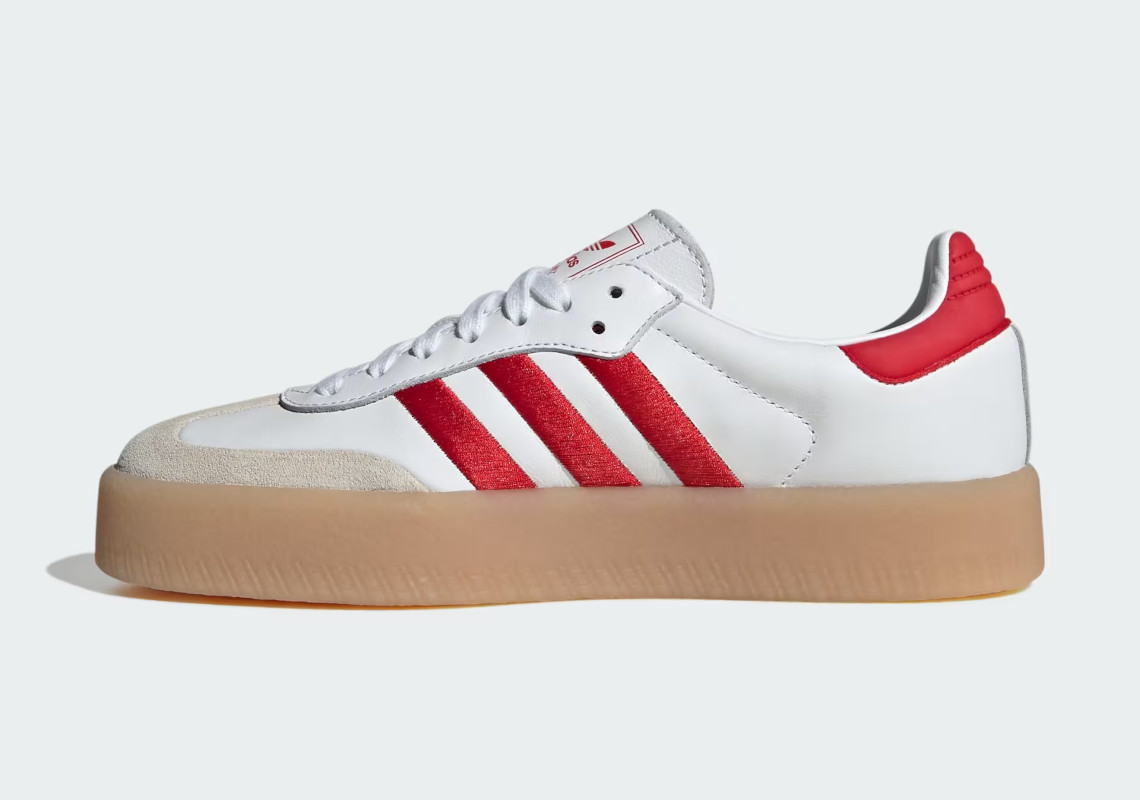 Adidas Sambae White Red Id0438 6