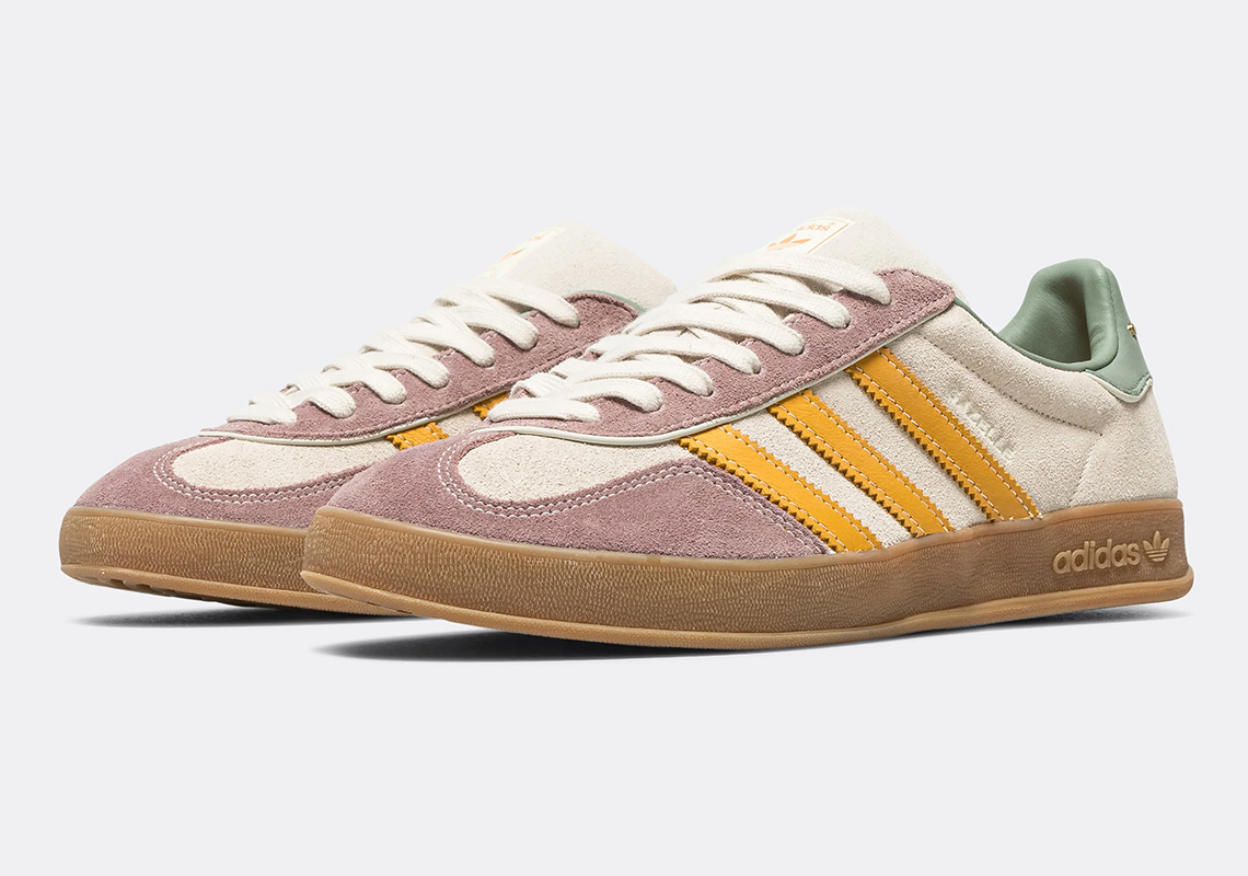 Adidas Gazelle Indoor Off White Aluminum Preloved Yellow Id1007 4