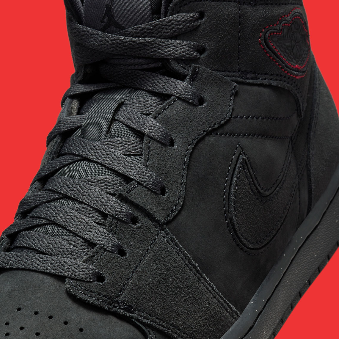 Air Jordan 1 Mid Monochrome Black University Red Fd8634 001 1