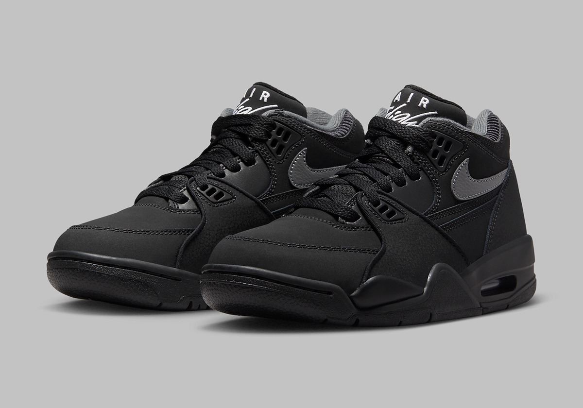 Official Images: Nike Air Flight 89 GS “Black/Grey”