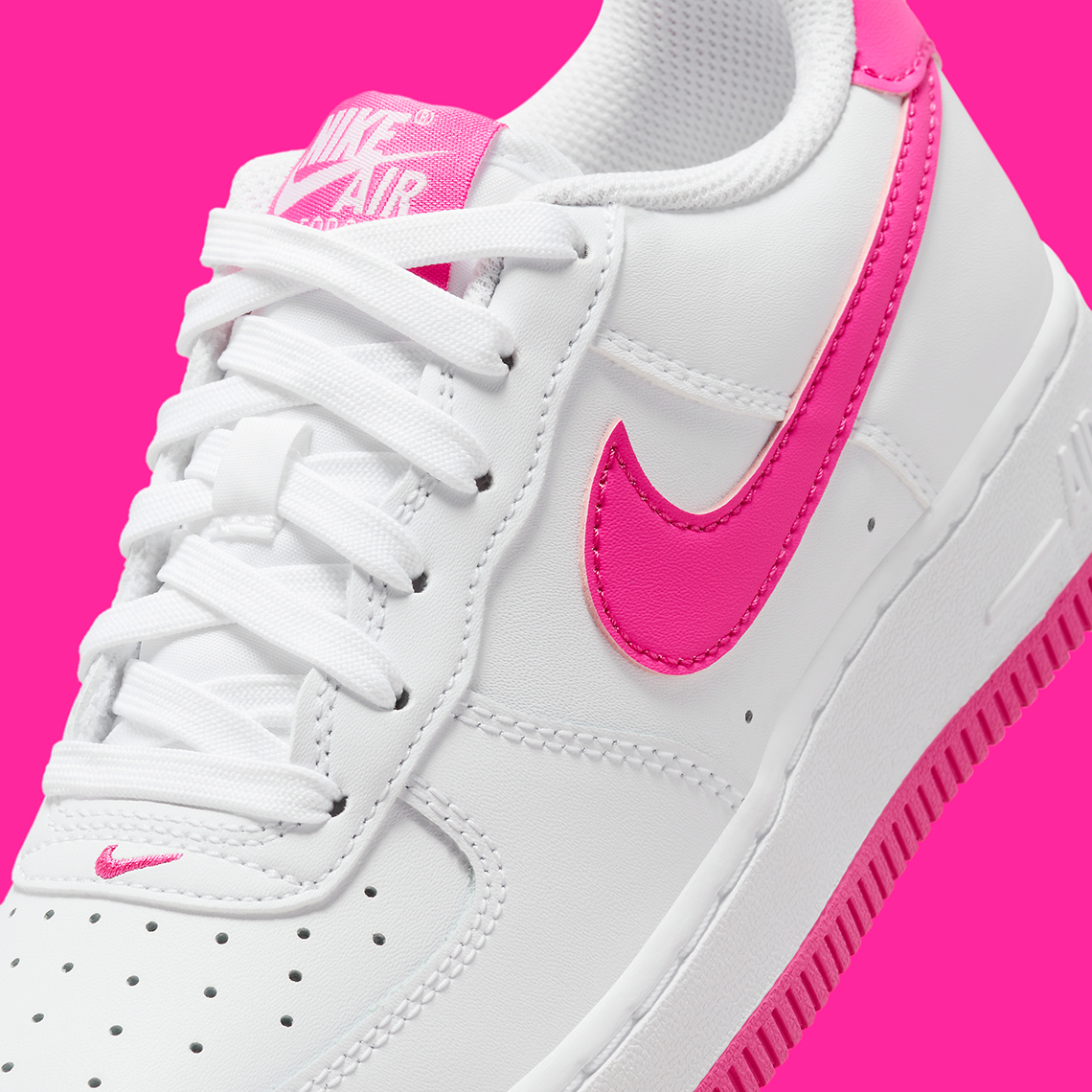 Nike Air Force 1 Low Gs White Pink Fv5948 102 3