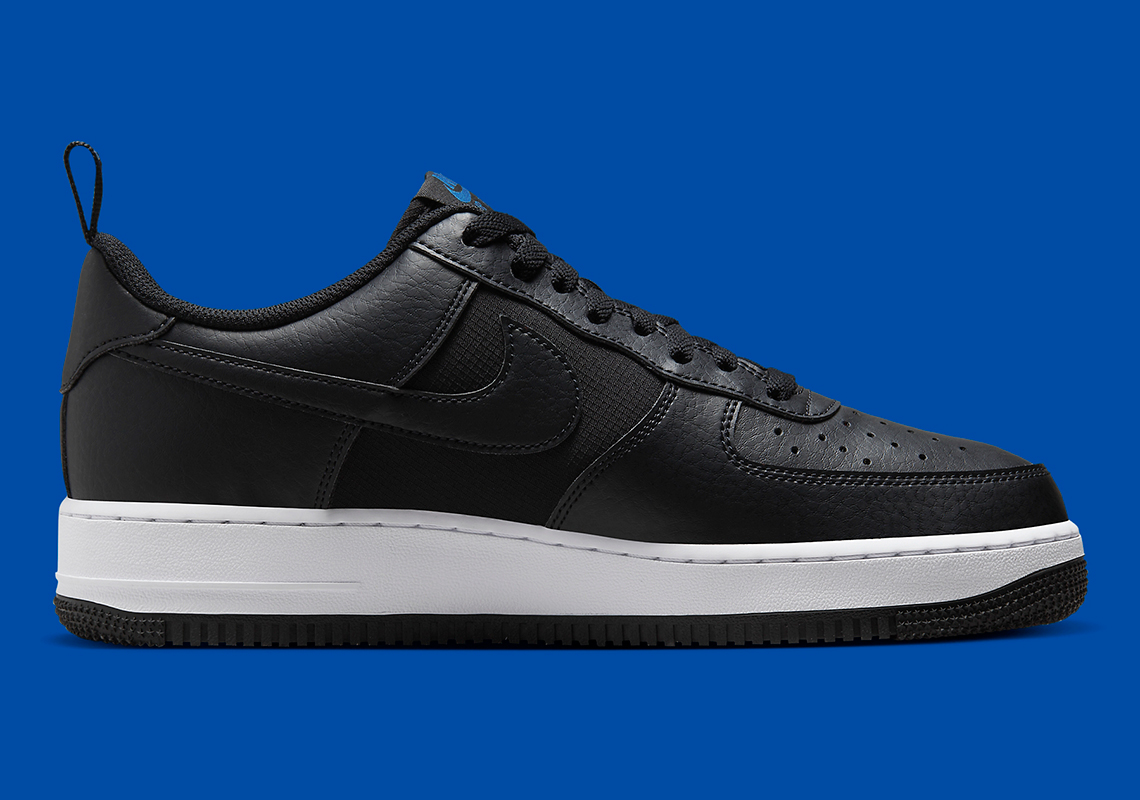 Nike Air Force 1 Low Leather Nylon Black Royal Fz4625 001 5