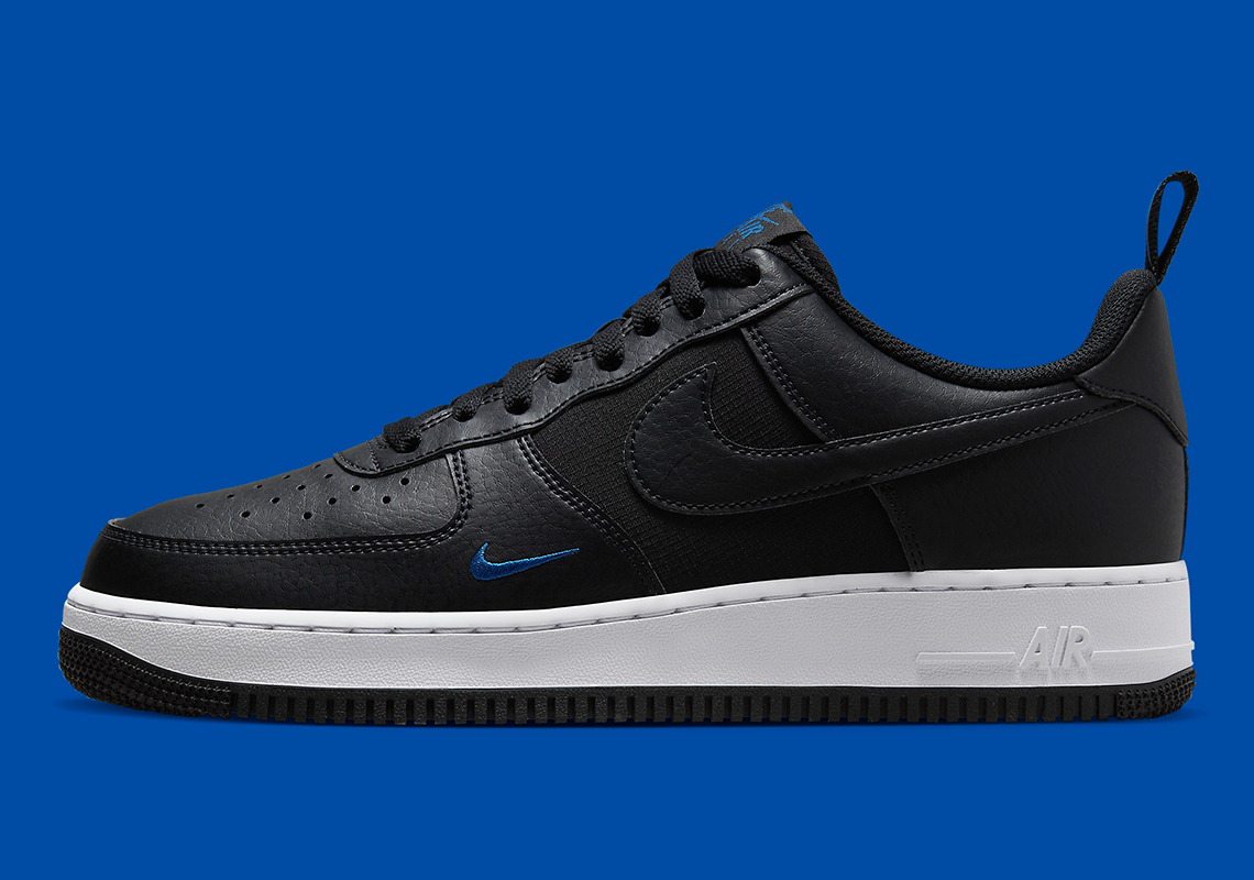 Nike Air Force 1 Low Leather Nylon Black Royal Fz4625 001 6