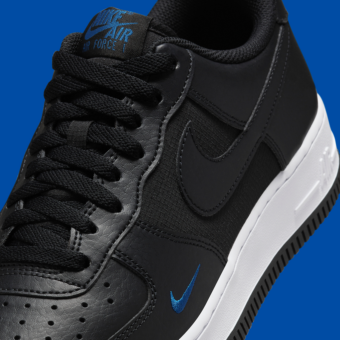 Nike Air Force 1 Low Leather Nylon Black Royal Fz4625 001 8