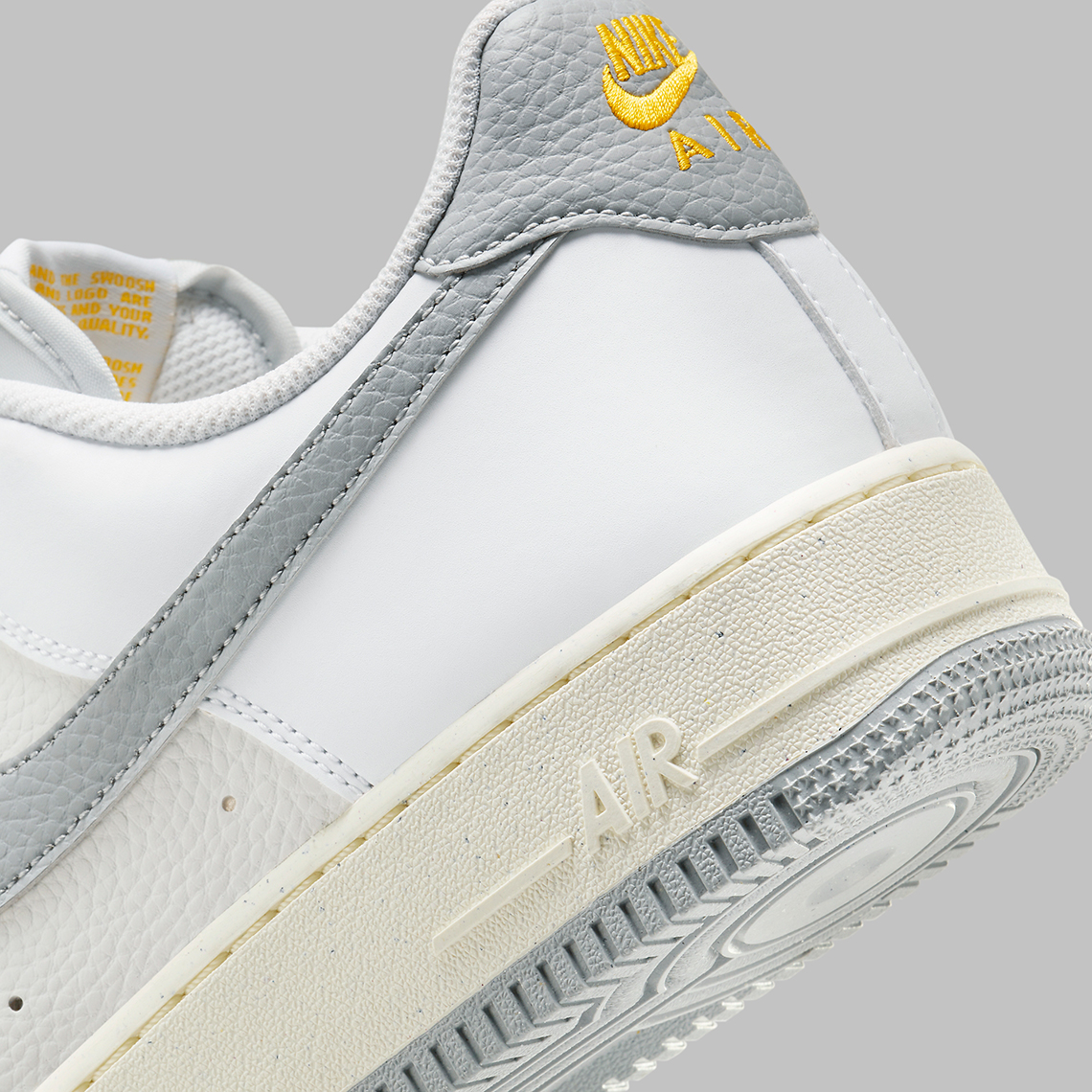 Nike Air Force 1 Low White Grey Sail Yellow Fz4620 100 9