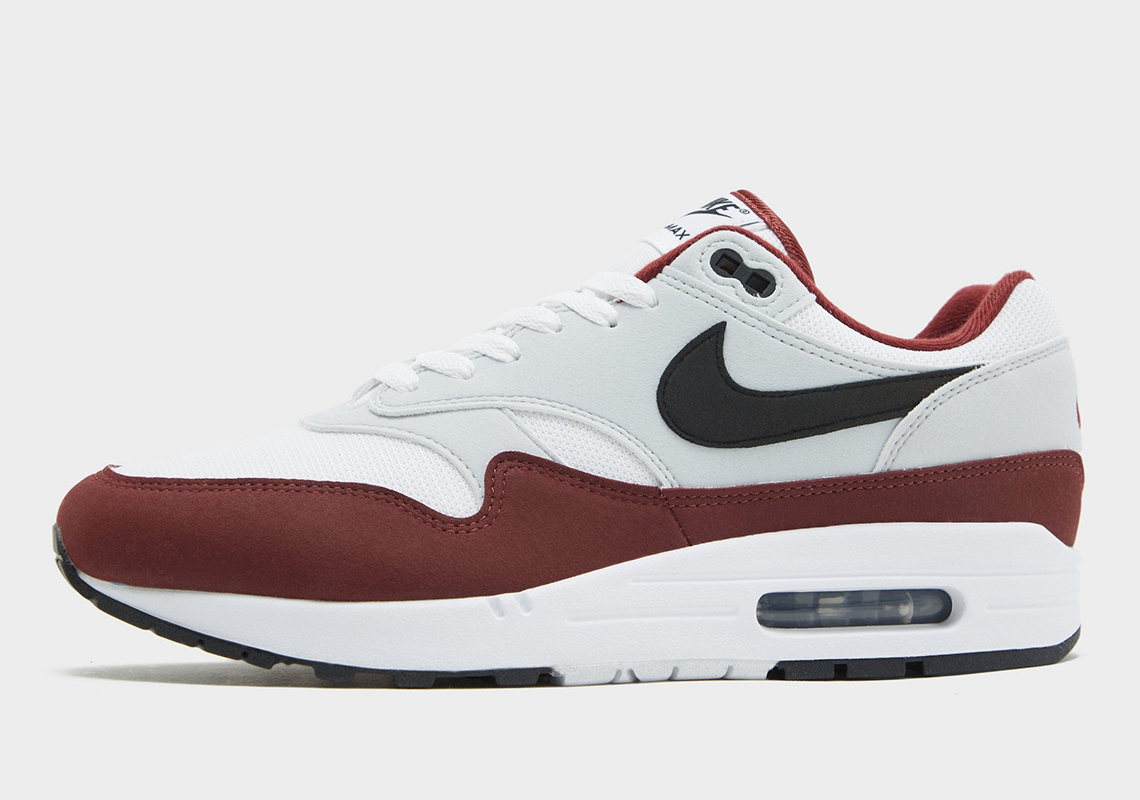 Nike Air Max 1 White Black Dark Team Red Pure Platinum Fd9082 106 3