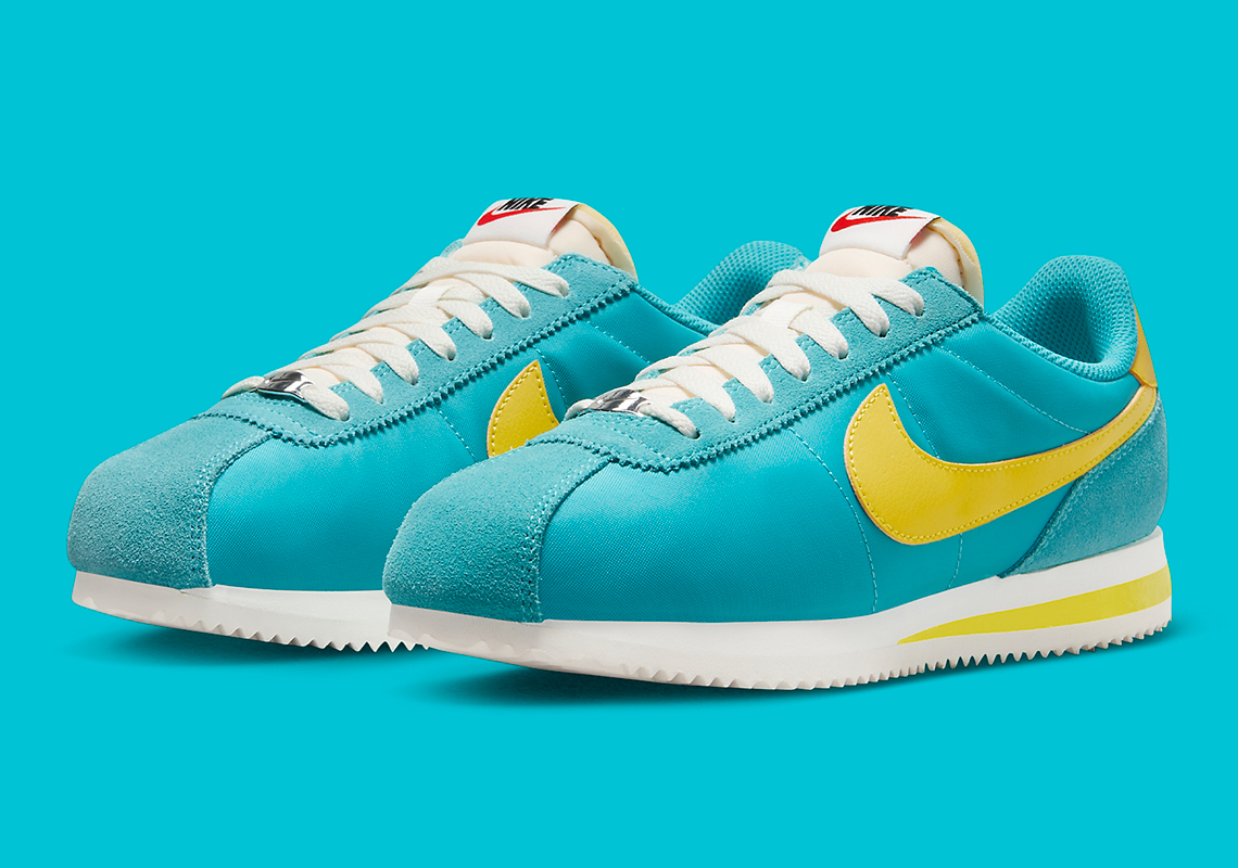 The Nike Cortez Gets An Old School "Teal/Yellow" Makeover