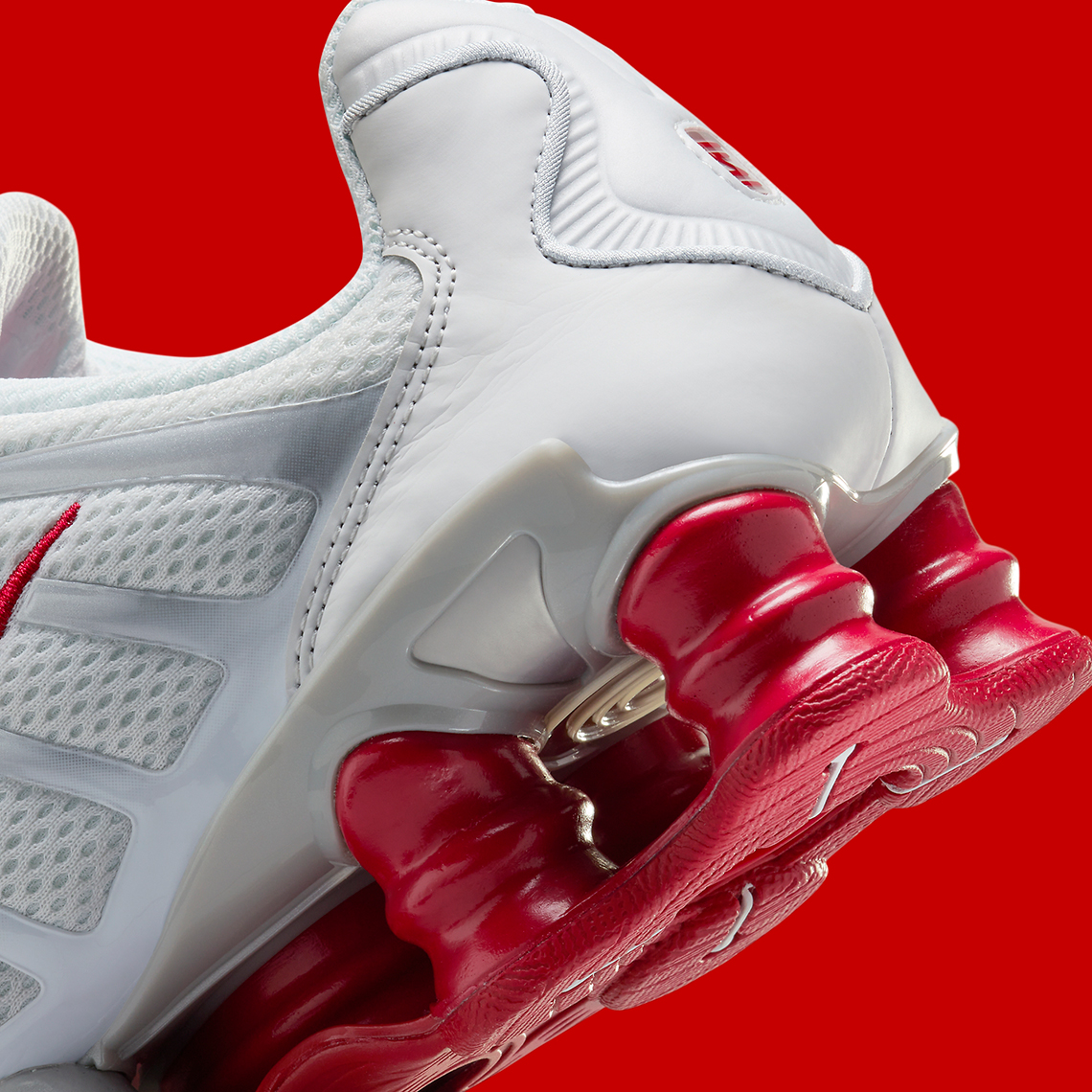 Nike Shox Tl Platinum Tint White Gym Red Fz4344 001 4