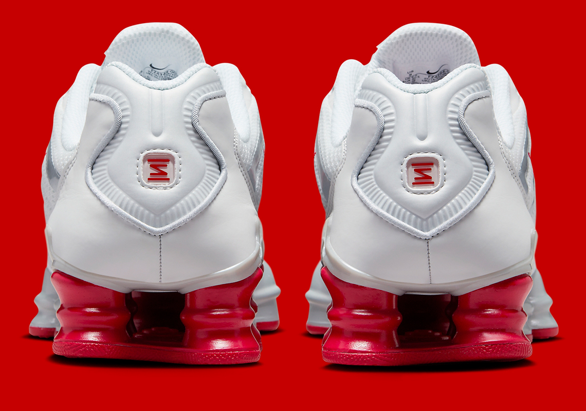 Nike Shox Tl Platinum Tint White Gym Red Fz4344 001 7