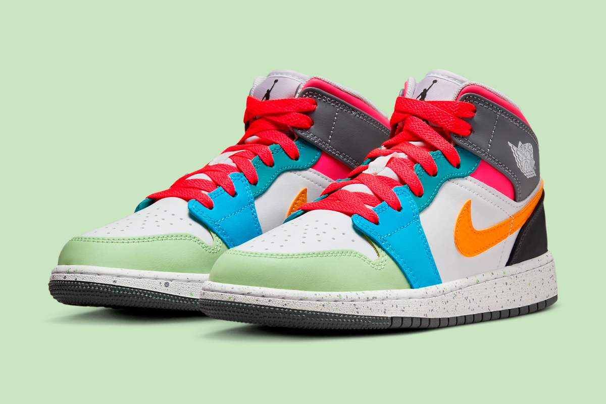 Kids Air Jordan 1 Mid Multicolor Fn1190 100 2