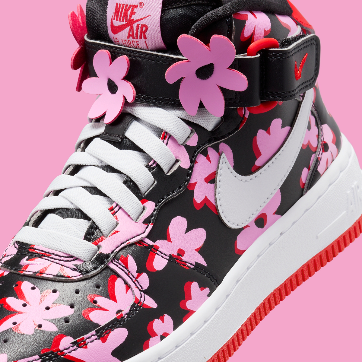 Kids Nike Air Force 1 Mid Flowers 2024 10