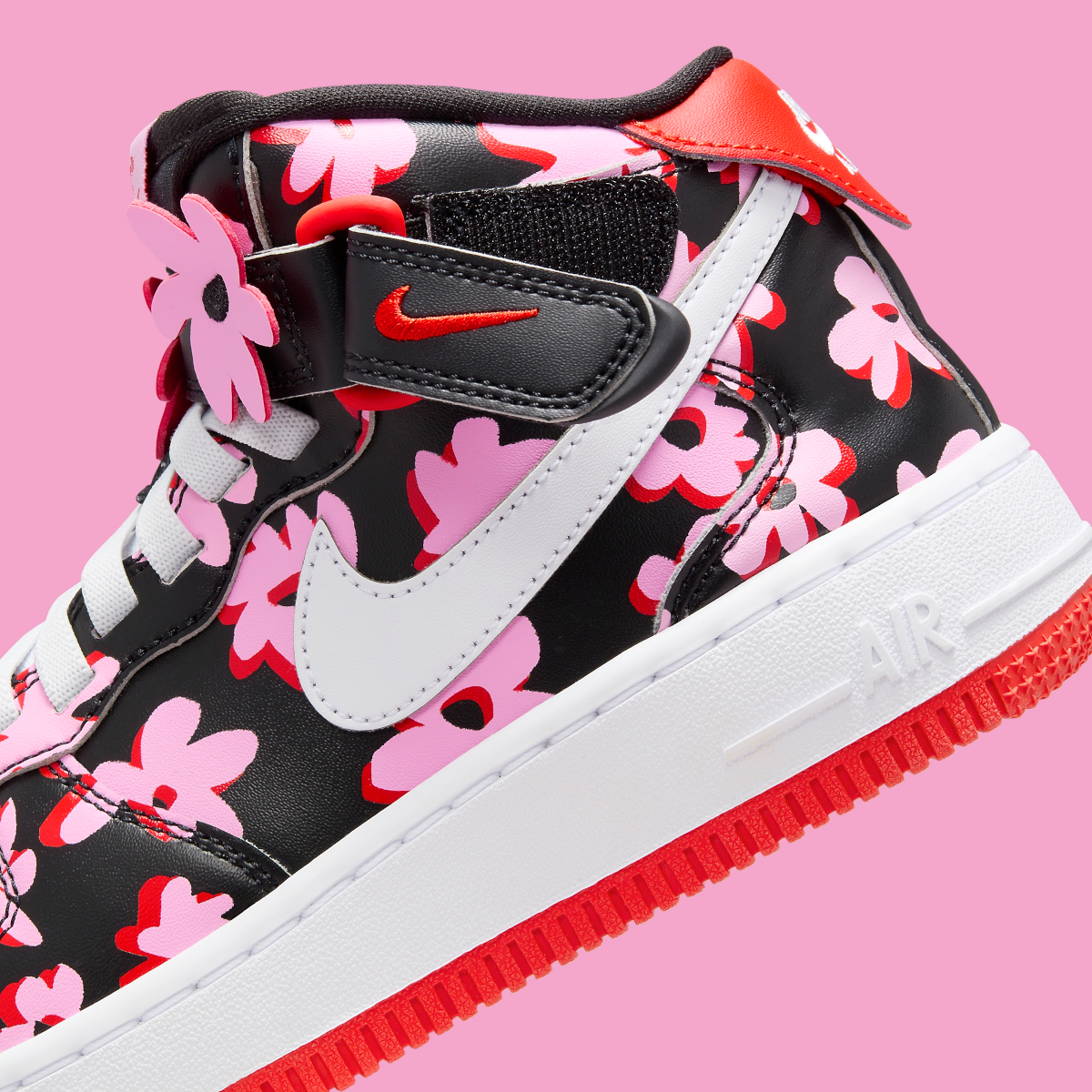 Kids Nike Air Force 1 Mid Flowers 2024 4