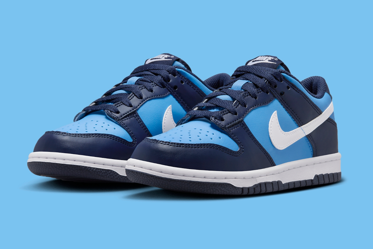 Shades Of Blue Take Over This Kid’s Nike Dunk Low