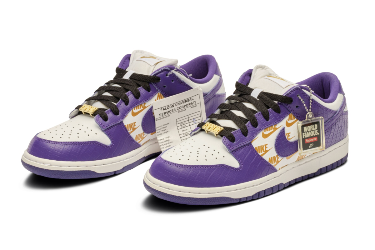 Sothebys Auction Supreme Purple Nike Sb Dunk Low Sample 5