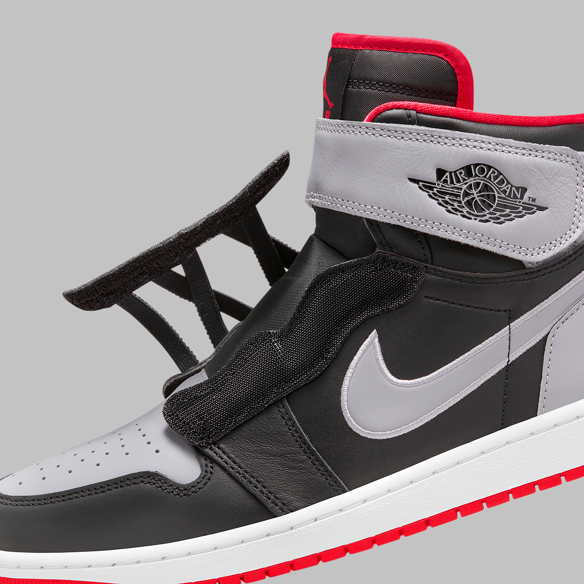 Air Jordan 1 Flyease Black Grey Red Cq3835 010 3