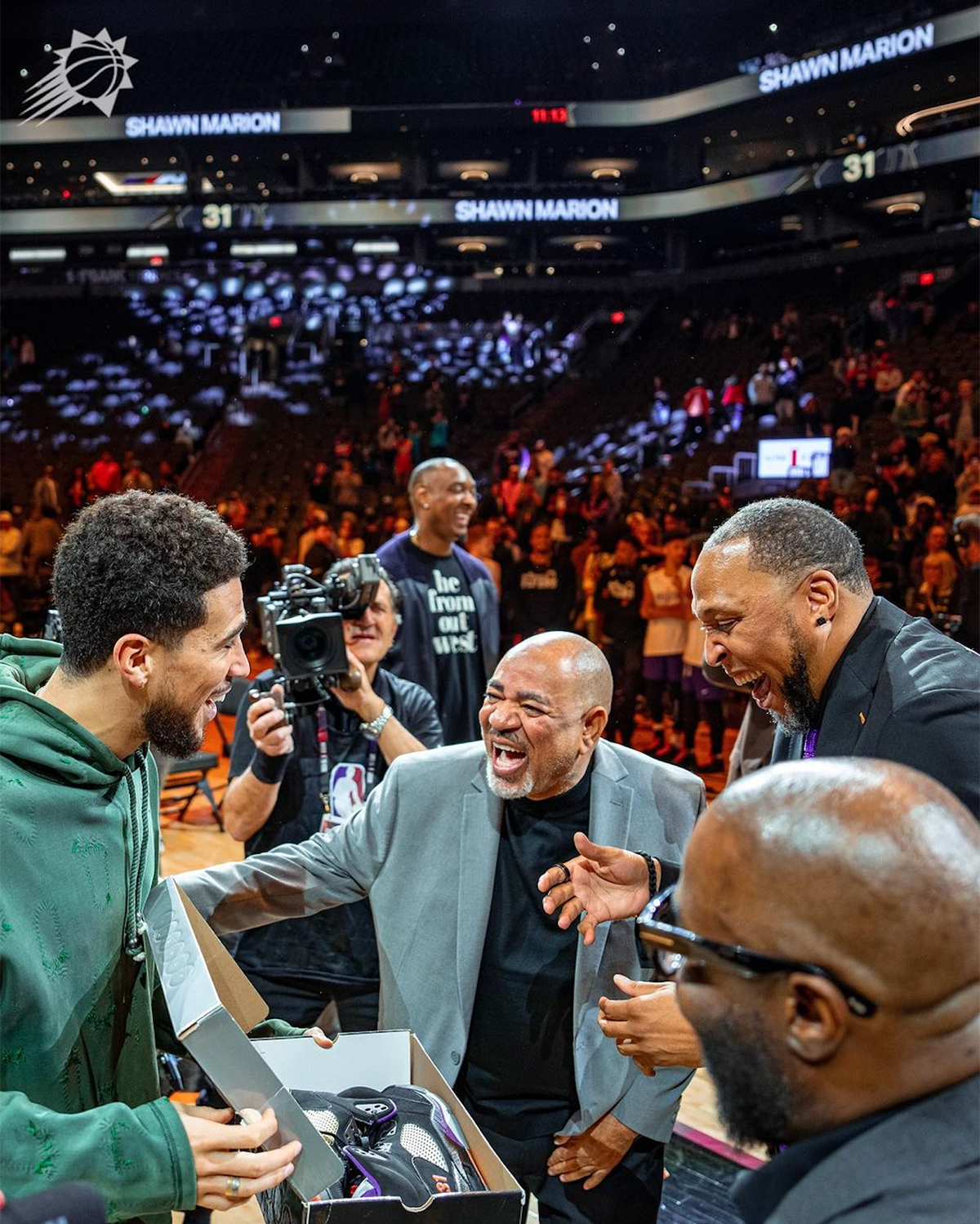 Devin Booker Gifts Shawn Marion Air Jordan 5 Pe 2