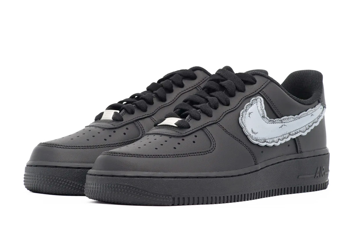 Kaws Nike Air Force 1 Sky High Farms Black 02