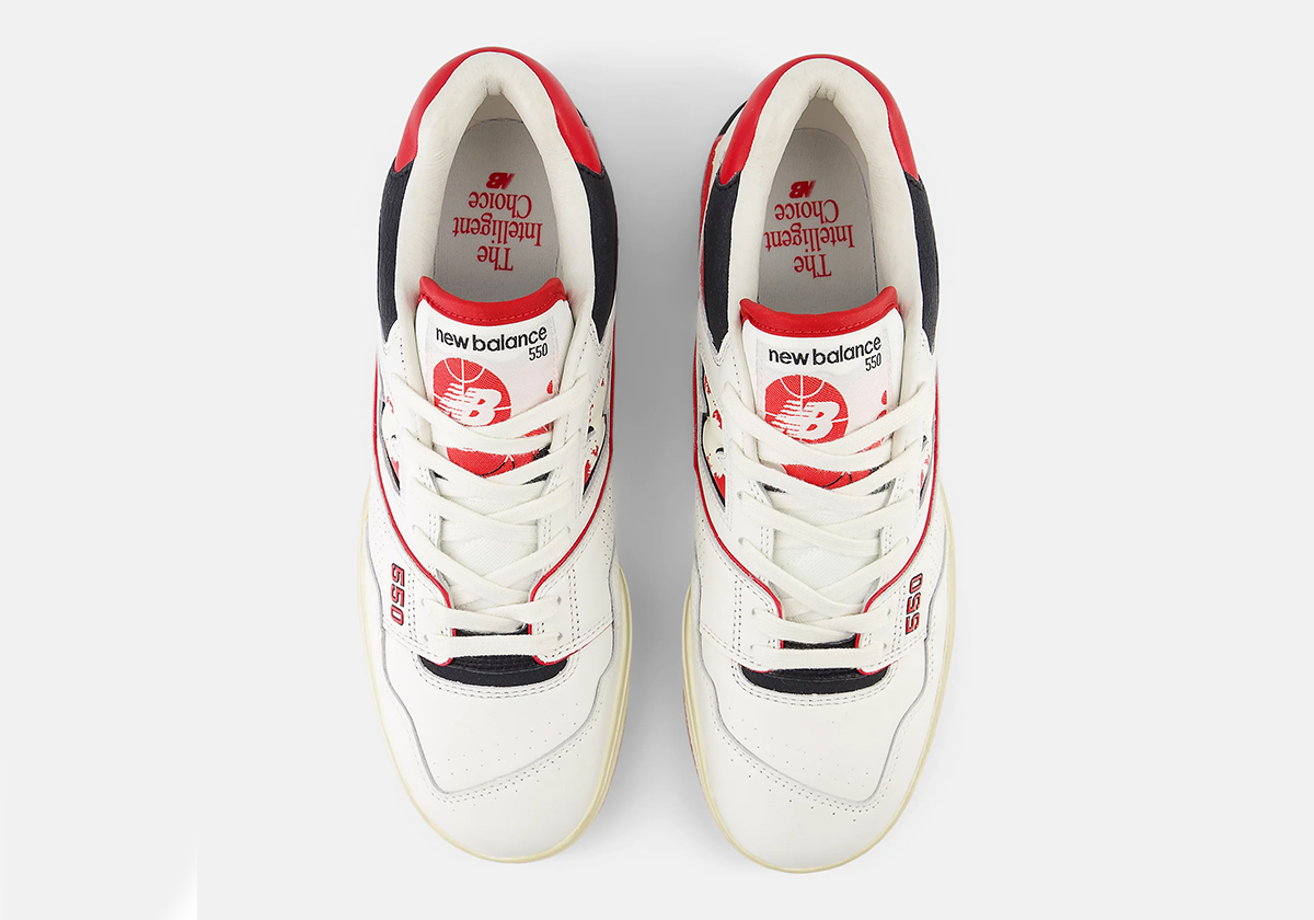 New Balance 550 Vintage White Red Bb550vga 3