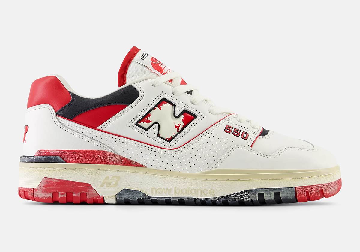 New Balance 550 Vintage White Red Bb550vga 5