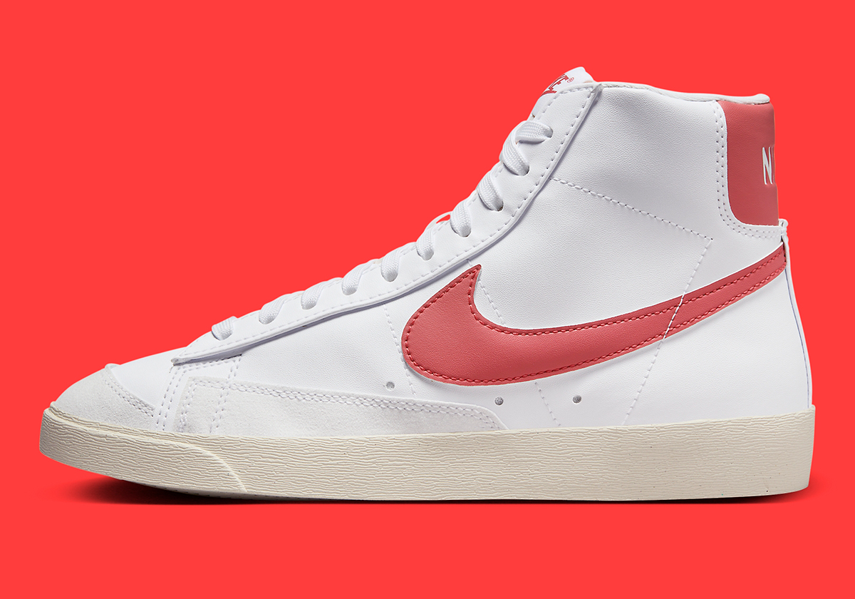 Nike Blazer Mid 77 Womens White Crimson Fz3626 100 2