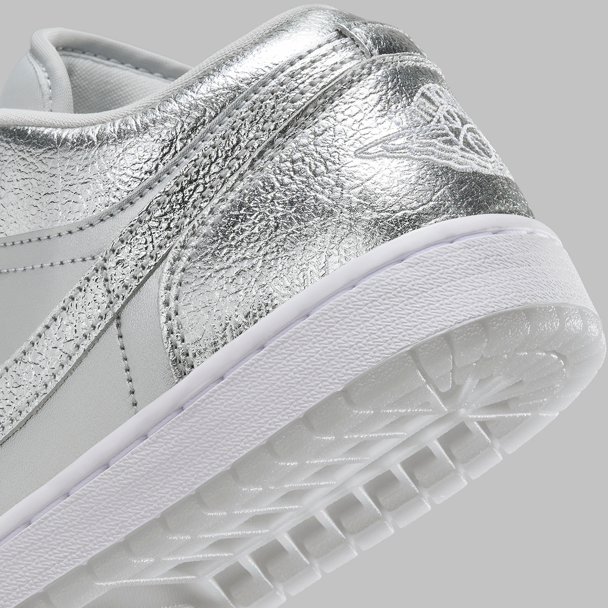 Air Jordan 1 Low Crinkled Silver Foil 5