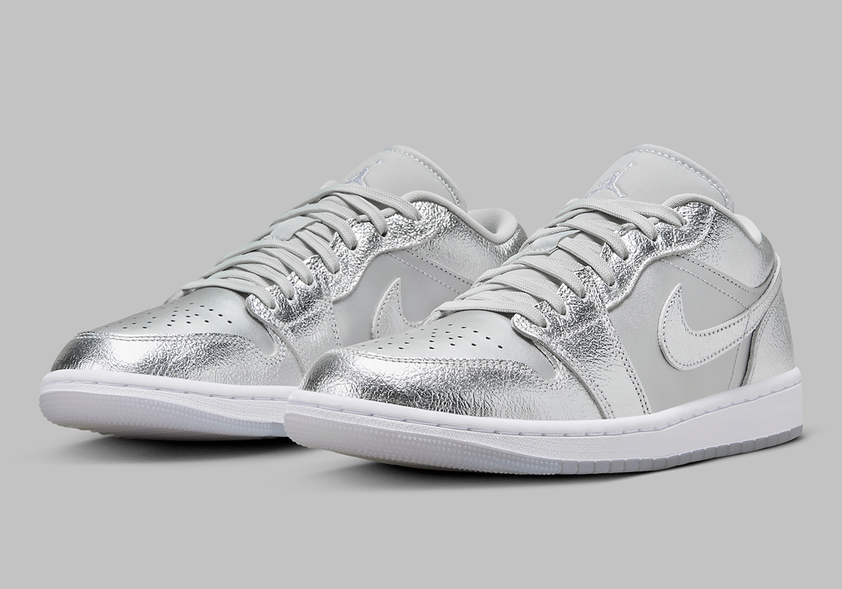 Air Jordan 1 Low Crinkled Silver Foil 8