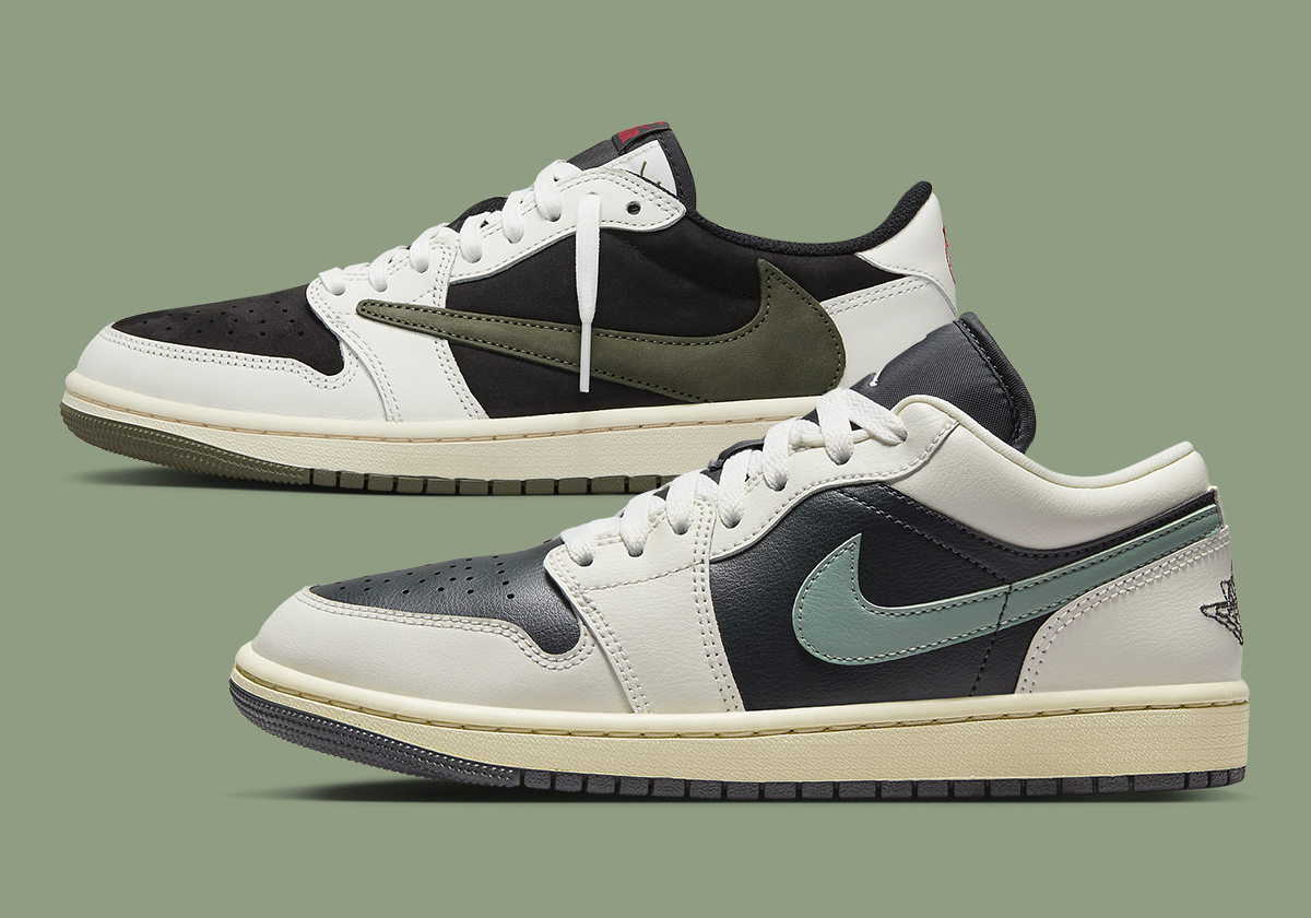 Available Now: Travis Scott Air Jordan 1 "Olives" At Home