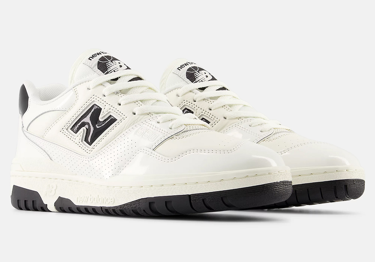 New Balance 550 Patent Leather White Black Bb550ykf 5