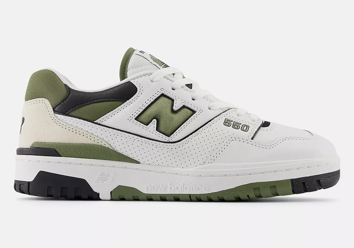 New Balance 550 White Dark Olivine Bb550dob 2