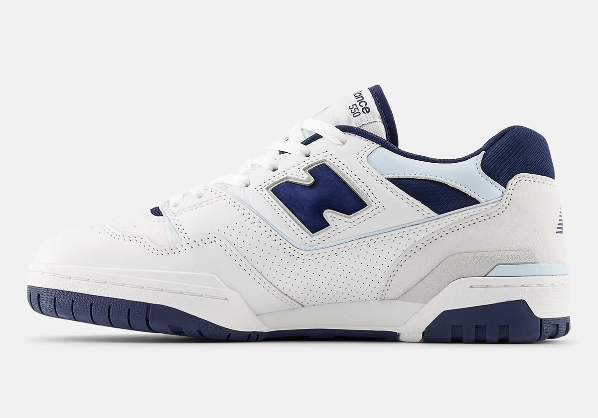 New Balance 550 White Nb Navy Quarry Blue Bb550nqb 1