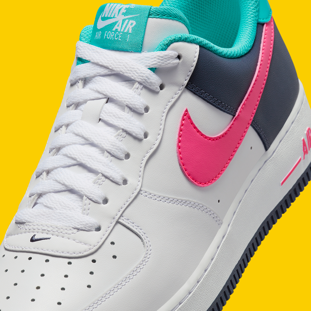 Nike Air Force 1 Low White Teal Fuchsia Gold Hf4849 100 3